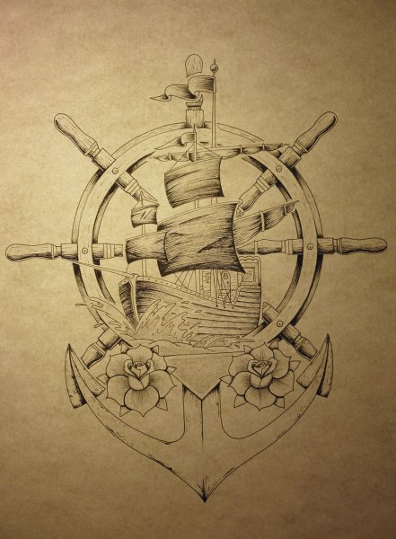 Морские Татуировки эскизы