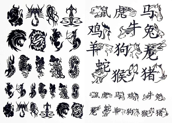 Тату знаки зодиака