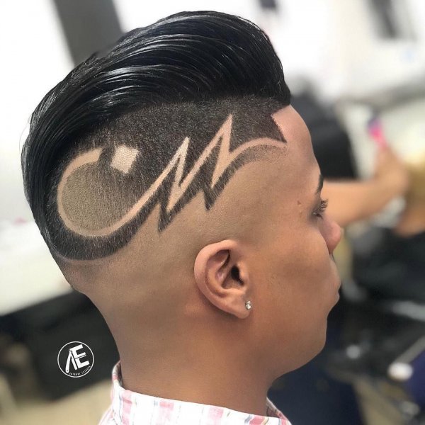 Тату на волосах для мальчиков