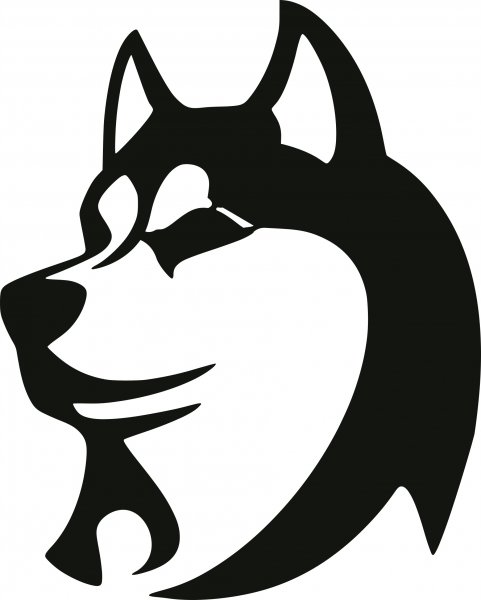 Силуэт собачьей морды