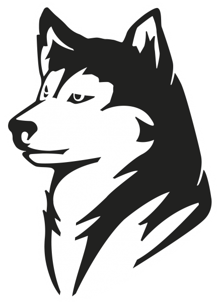 Трафарет хаски