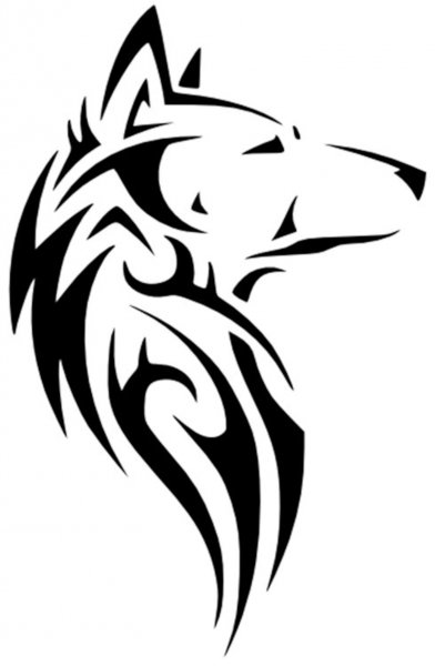 Тату трайбл волк