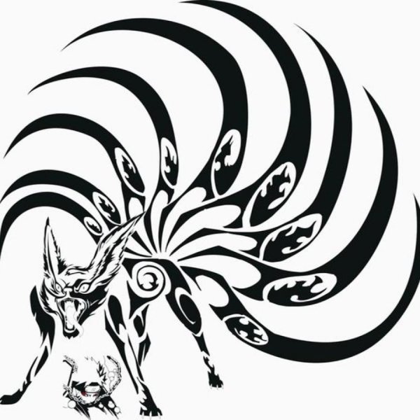 Девятихвостый Лис Наруто тату