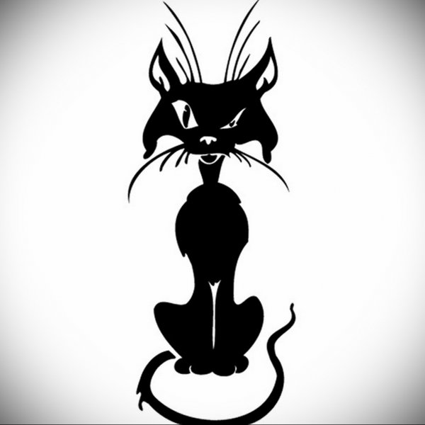 Тату кошка эскизы