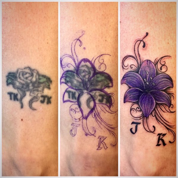 Перекрытие тату на запястье женские