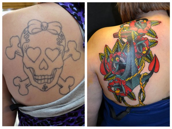 Переделанные Татуировки до и после