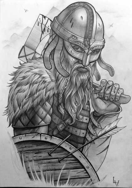 Славянский воин эскиз