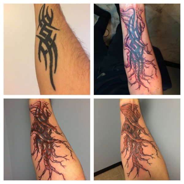 Исправление татуировок на руке