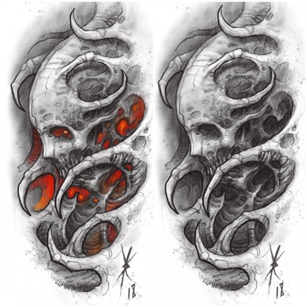 Биоорганика тату эскизы