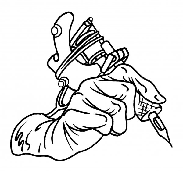 Тату машинка эскиз