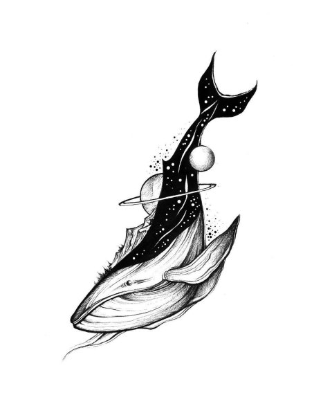 Татуировка кит эскизы