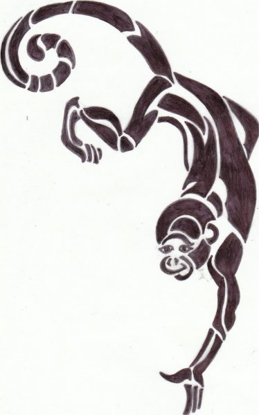 Обезьяна стилизация