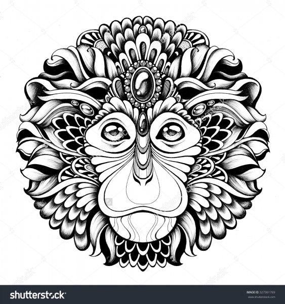 Мандала обезьяна