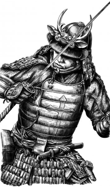 Самурай зарисовка