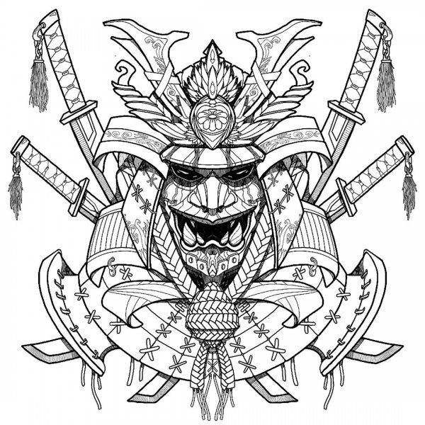 Маска Ронина самурая