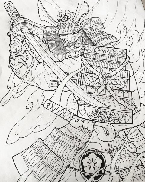 Самурай Ронин арт Япония