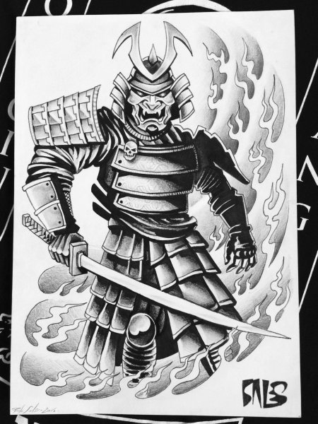 Тату Самурай эскизы