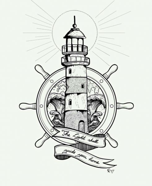 Морские тату эскизы