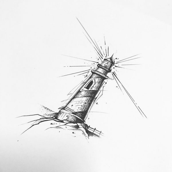 Маяк эскиз Минимализм