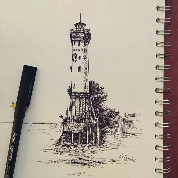 Татуировка Маяк эскиз