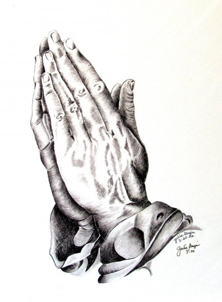 Ладони молятся эскиз