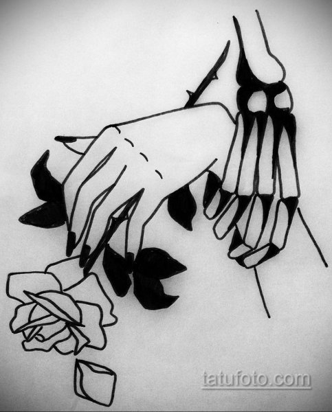 Тату зарисовка на руке