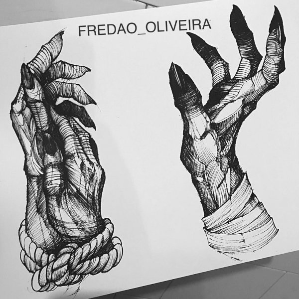 Рука демона эскиз