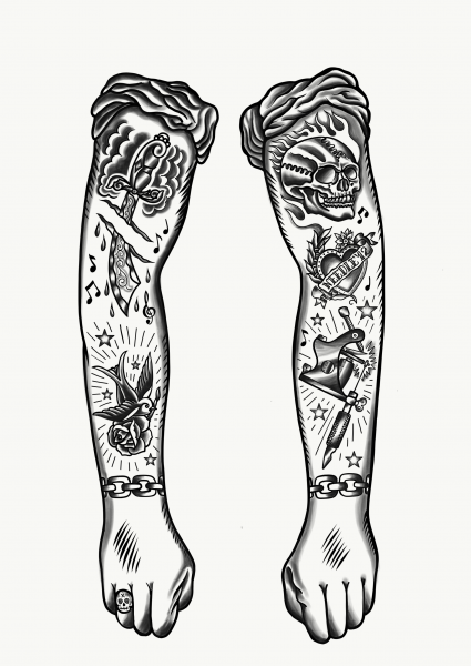 Эскизы тату рукав