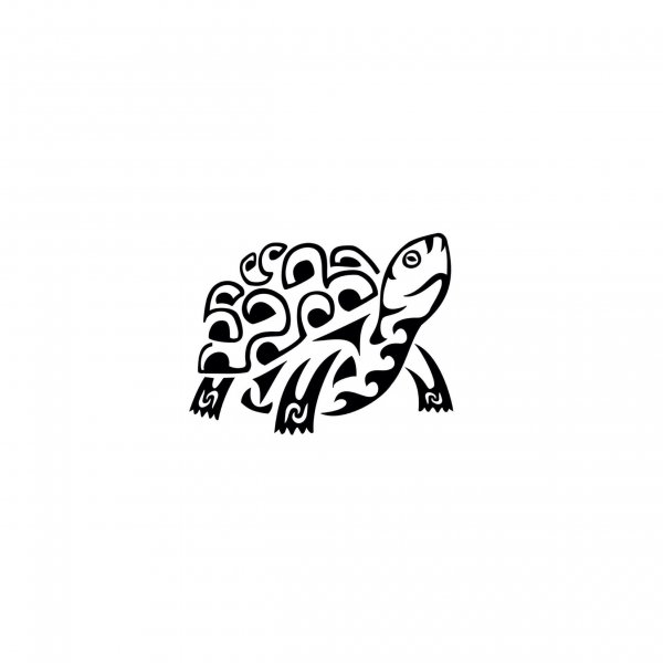 Тату хной черепаха