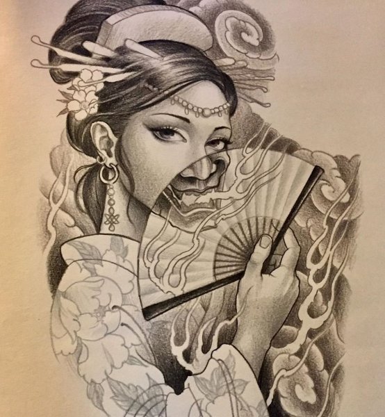 Маска Ханья блэкворк