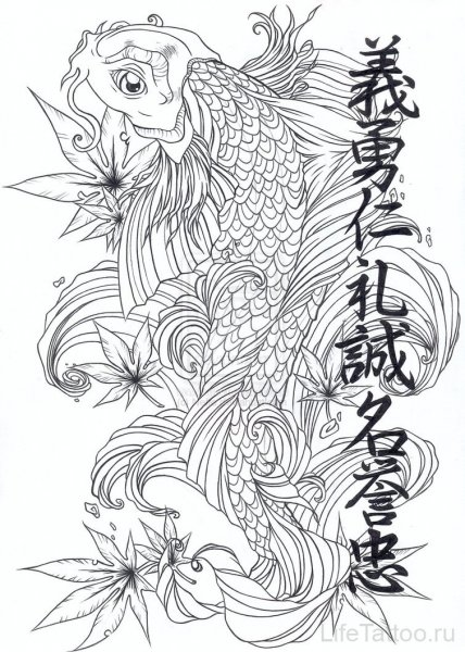 Эскизы тату Япония гейша