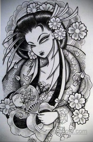 Эскиз тату Карп якудза