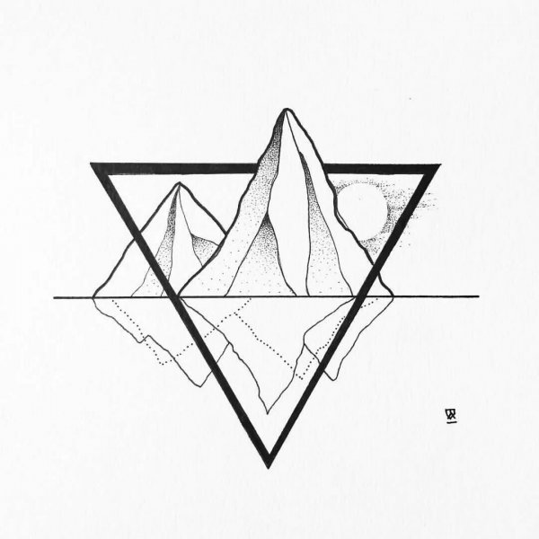 Геометрические тату эскизы