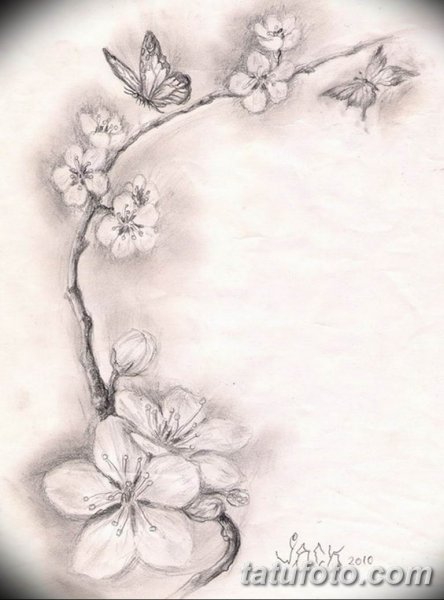 Тату японская акварель