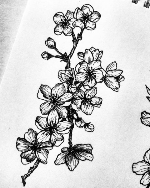 Японский растительный орнамент