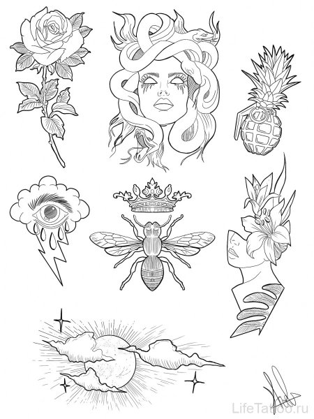 Эскиз маленькой тату