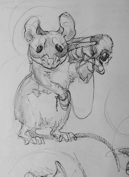 Тату крыса эскиз