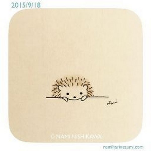 Ежик одной линией