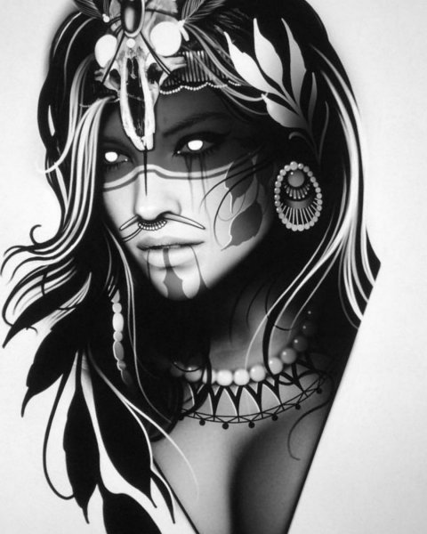 Эскизы реализм девушки