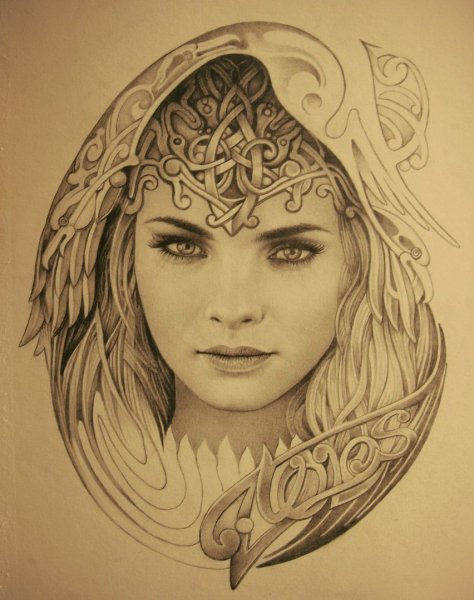 Валькирия тату Славянская