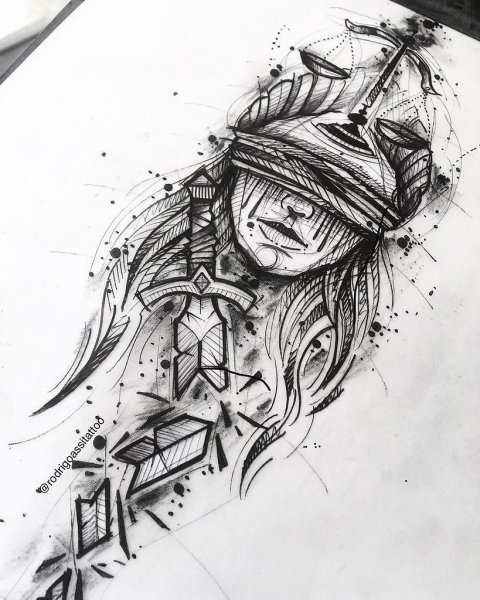 Необычные тату эскизы