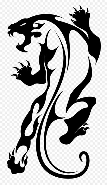 Тату пантера трайбл