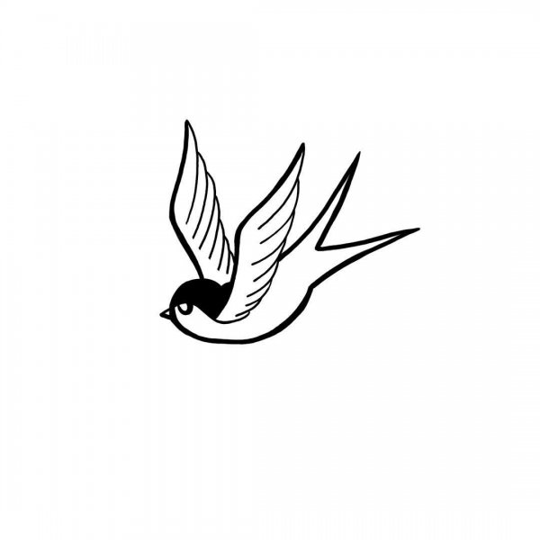 Эскизы тату ласточки для девушек