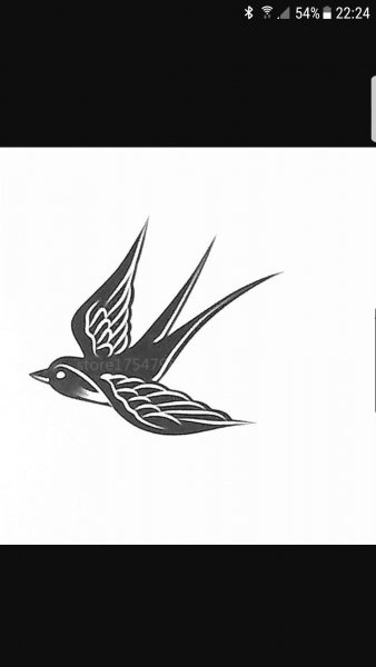 Ласточка тату эскиз