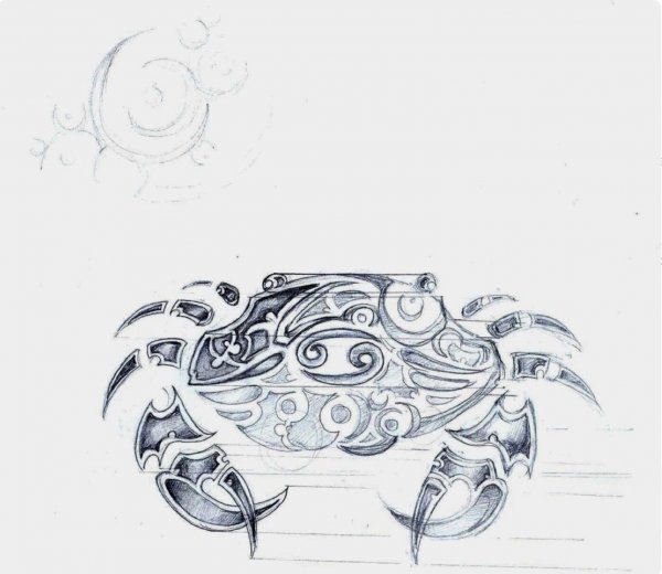 Знак зодиакаьрак эскизы