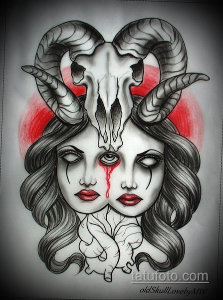 Тату Овен для девушек эскизы