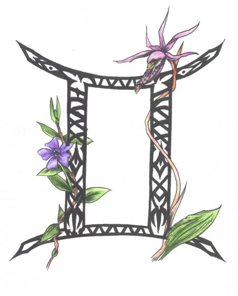 Знак Близнецы тату эскизы