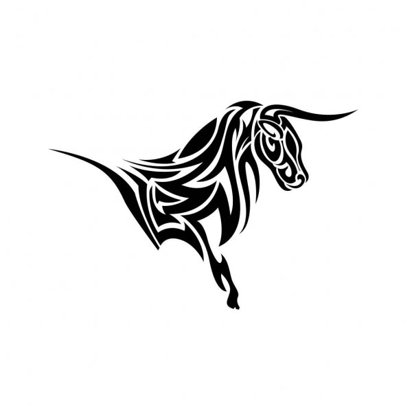 Тату трайбл бык