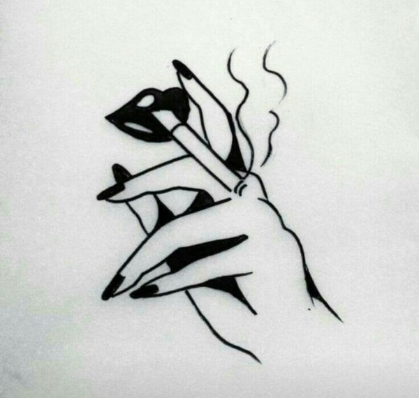 Тату карандашом на руке