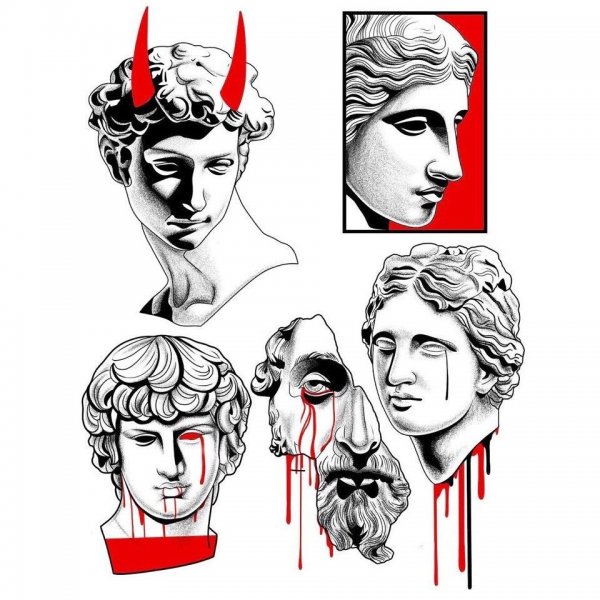 Тату скульптуры эскизы